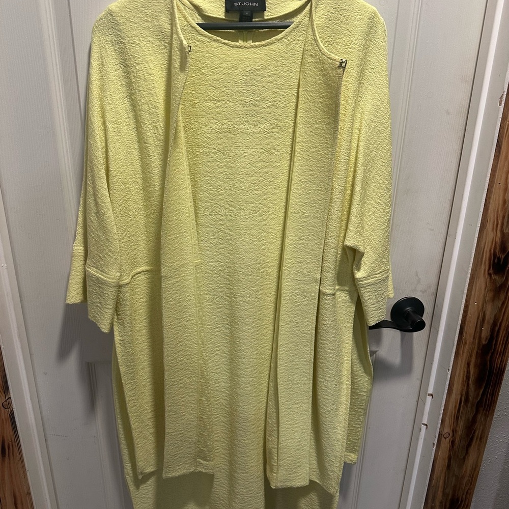 St. John Light Yellow Tunic Top cover with dress